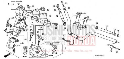 HANDLE PIPE/TOP BRIDGE NT700VA6 de 2006